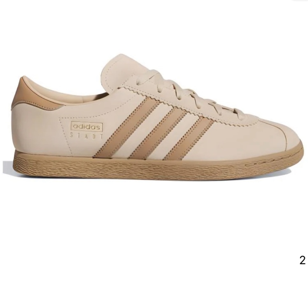 Adidas Originals Stadt Cream and Tan Sneakers